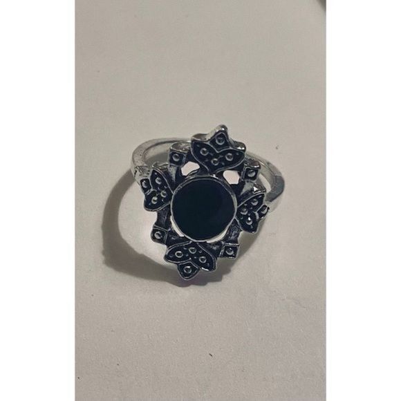 Cute black and SILVER GOTH RIN - Picture 3 of 5